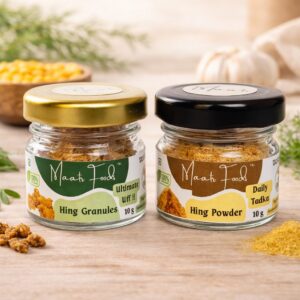 Maatr Foods Timeless Hing Combo | Traditional + Daily Use | Ultimate Uff!! Heeng Lumps & Daily Tadka Asafoetida Powder | 10 gms each | Premium Quality | Strong Aroma | Resin & Powdered form of Asafoetida